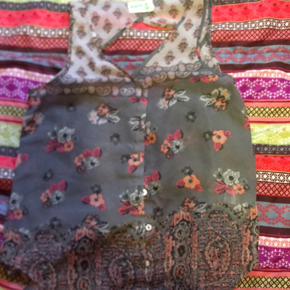 Multiple color tank top blouse